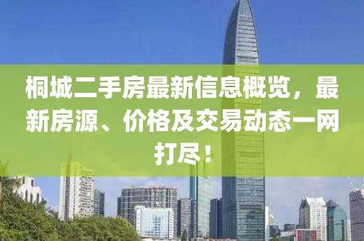 桐城二手房最新信息概览，最新房源、价格及交易动态一网打尽！