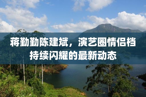 蒋勤勤陈建斌，演艺圈情侣档持续闪耀的最新动态