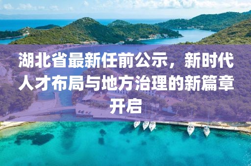 湖北省最新任前公示，新时代人才布局与地方治理的新篇章开启