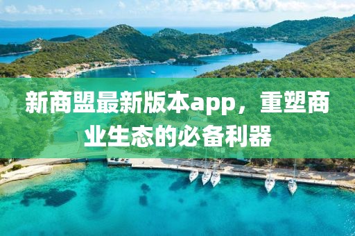 新商盟最新版本app，重塑商业生态的必备利器