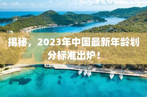 揭秘，2023年中国最新年龄划分标准出炉！