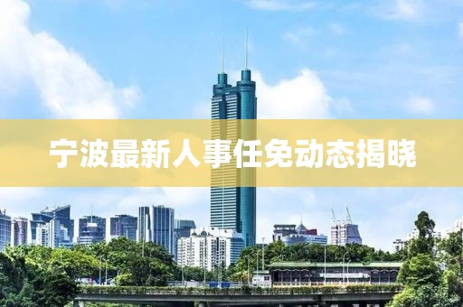 宁波最新人事任免动态揭晓