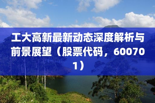 工大高新最新动态深度解析与前景展望（股票代码，600701）