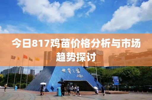 今日817鸡苗价格分析与市场趋势探讨