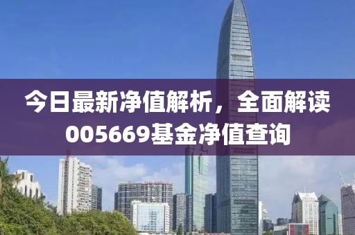 今日最新净值解析，全面解读005669基金净值查询