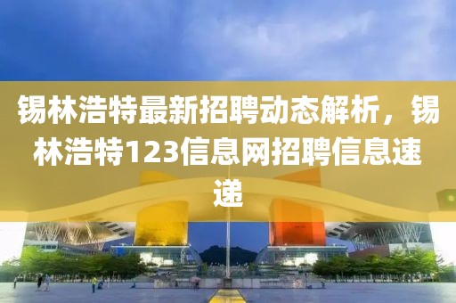 锡林浩特最新招聘动态解析，锡林浩特123信息网招聘信息速递