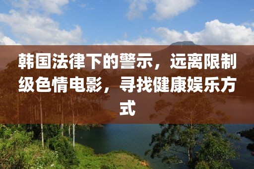 韩国法律下的警示，远离限制级色情电影，寻找健康娱乐方式