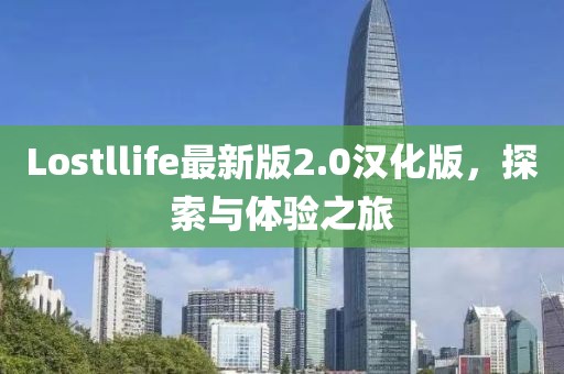 Lostllife最新版2.0汉化版，探索与体验之旅