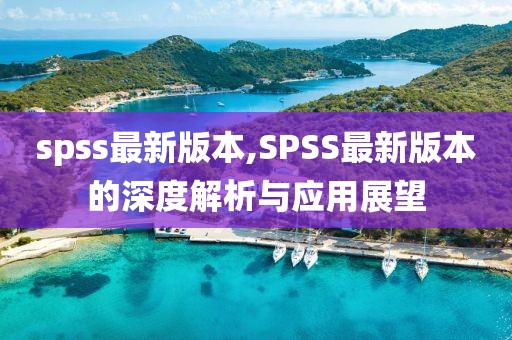 spss最新版本,SPSS最新版本的深度解析与应用展望