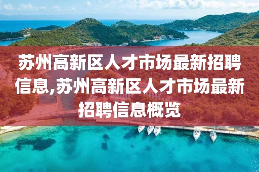 苏州高新区人才市场最新招聘信息,苏州高新区人才市场最新招聘信息概览