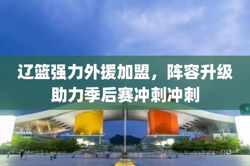 辽篮强力外援加盟，阵容升级助力季后赛冲刺冲刺